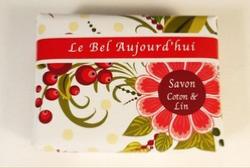 SAVON AU KARITE -<span style="color:#af030c"> COTON & LIN