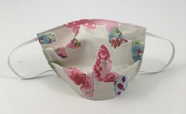 Masque Barrière Femme - <span style="color:#af030c">PAPILLONS ROSES